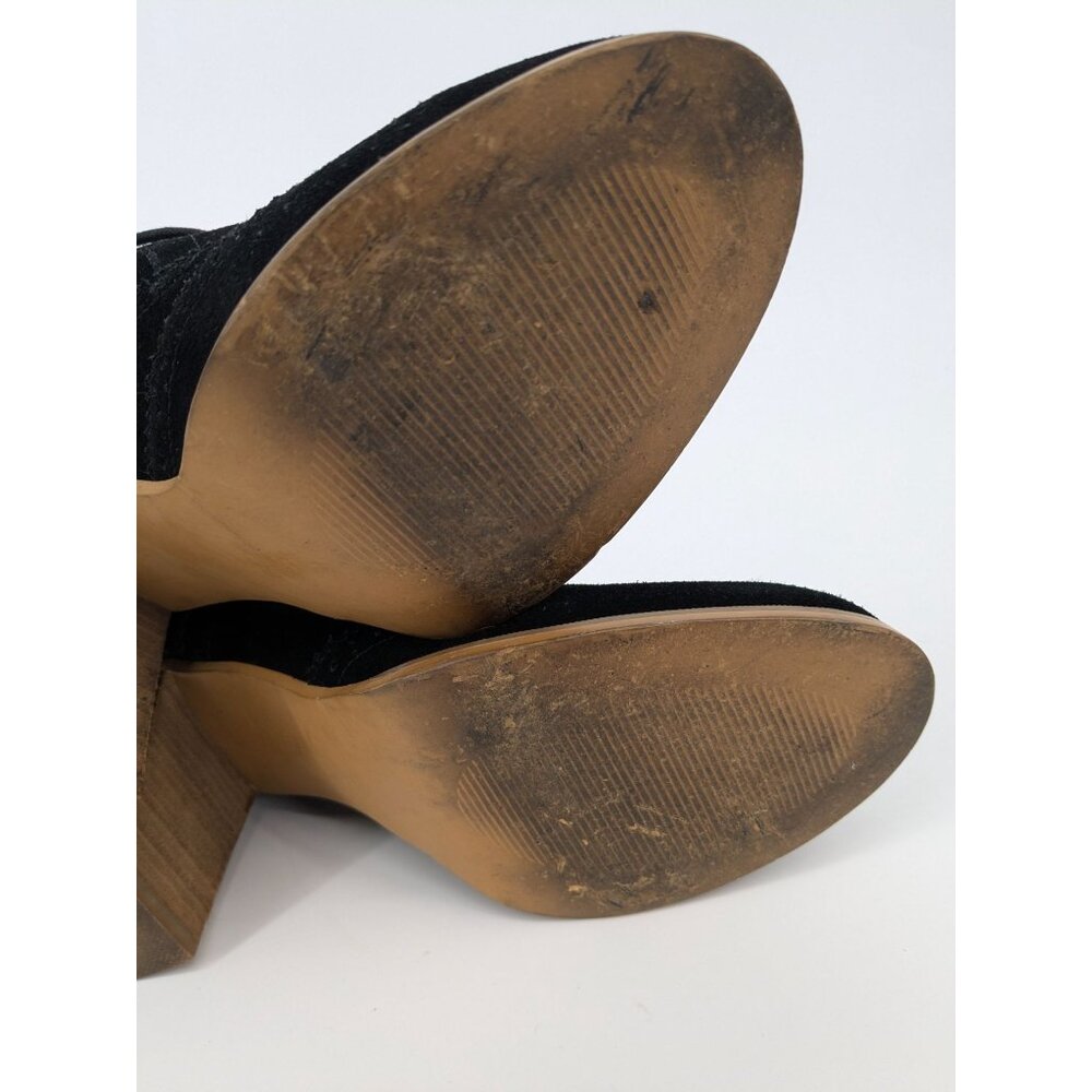 Steve Madden Suede Wingtip Oxford Booties Block Heel Lace up Academia Size 9.5 - Picture 4 of 15